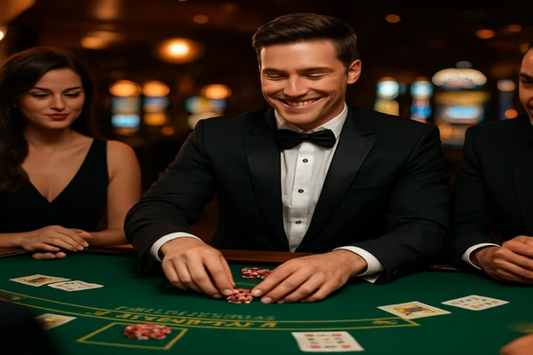 বর্ণিল স্লট মেশিন ও আলোয় ভরা জুয়ার পরিবেশ